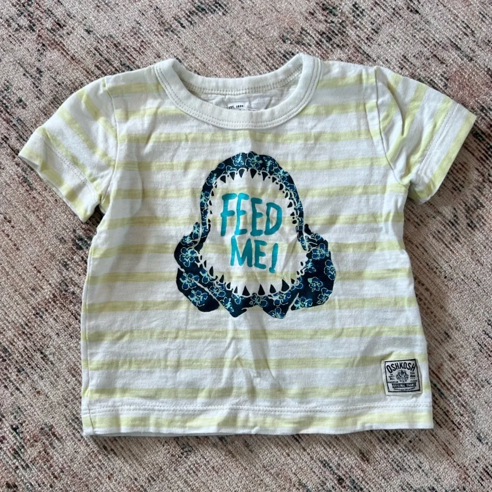 OshKosh B'gosh Yellow and Blue Short Sleeve Tee